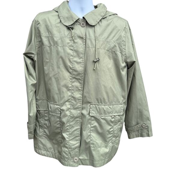 Tudor Court Jackets & Blazers - Women's Tudor Court Haband Hooded Jacket Coat Size L Button Up Zip Pockets